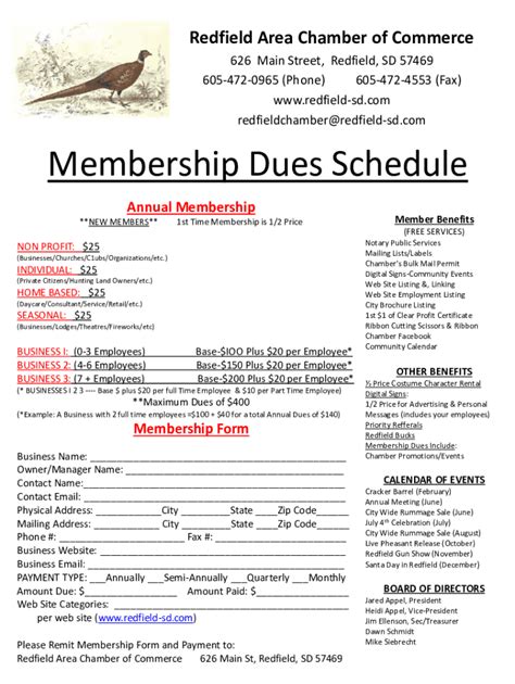 Redfield Chamber of Commerce in United States.